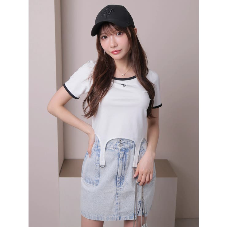 クロップドガーターカットトップス | LIPSERVICE | 詳細画像6 