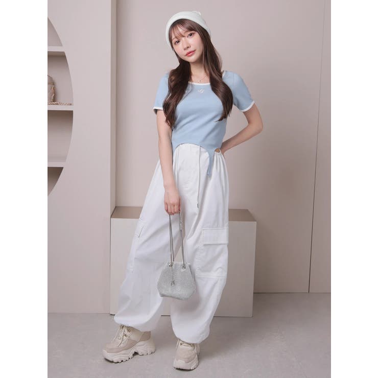 クロップドガーターカットトップス[品番：LINW0002372