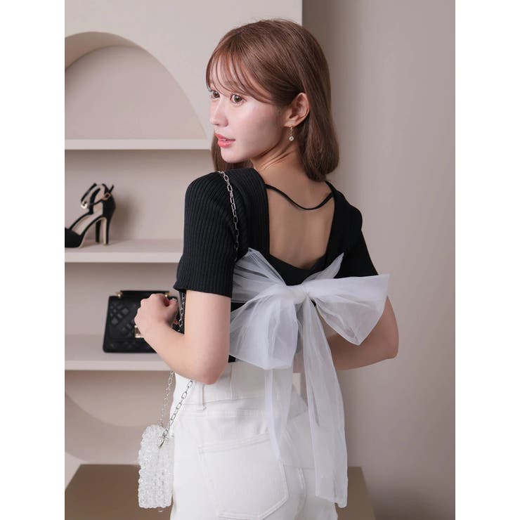 バックリボンリブニット | LIPSERVICE | 詳細画像15 