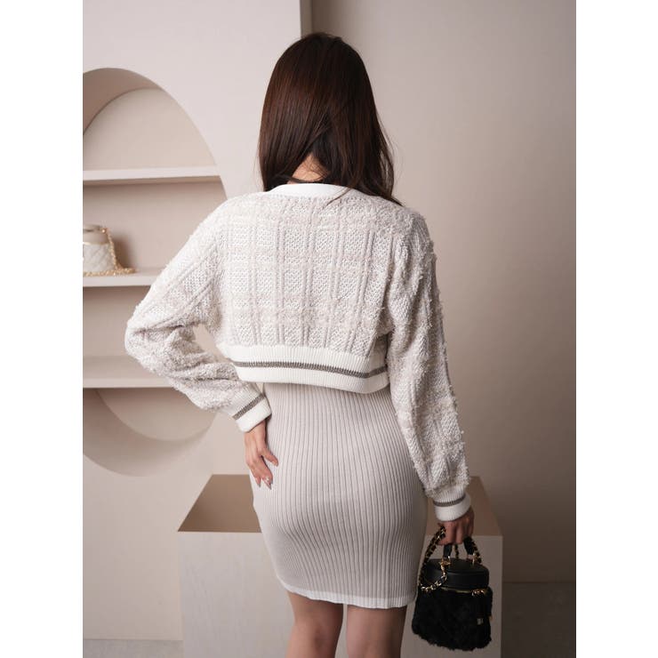 ツイードアンサンブルニットワンピース | LIPSERVICE | 詳細画像21 