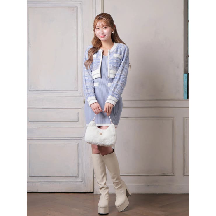 ツイードアンサンブルニットワンピース | LIPSERVICE | 詳細画像36 