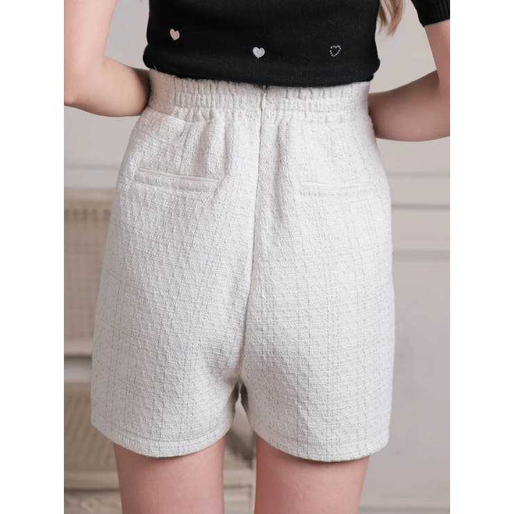 ラップボタンフレアショートパンツ[品番：LINW0002430