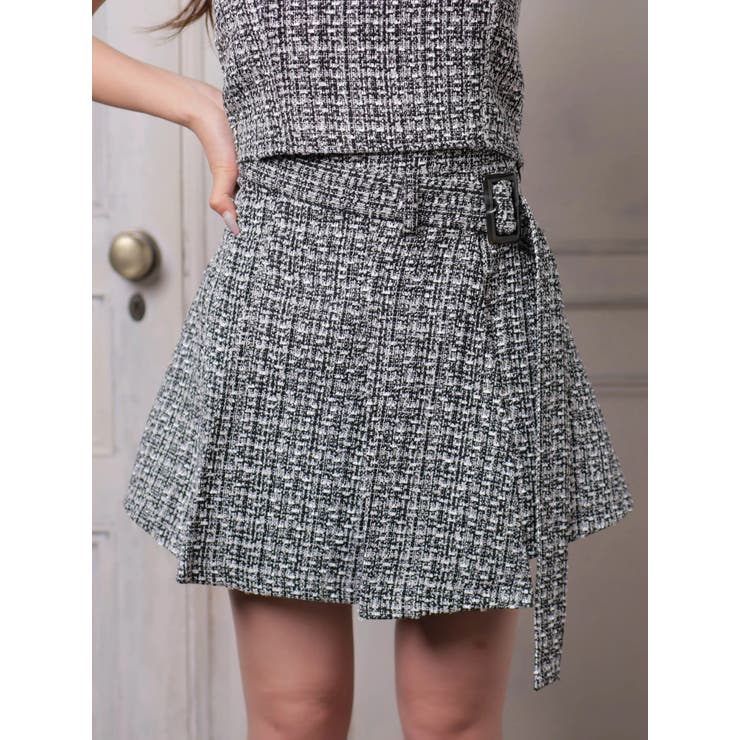 ミックス１ | マルチパターンベルトプリーツスカート | LIPSERVICE