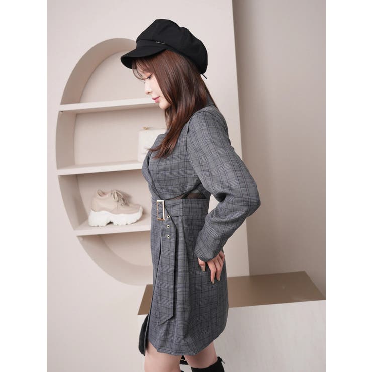 2wayスリーブサイドシアージャケットワンピース | LIPSERVICE | 詳細画像24 