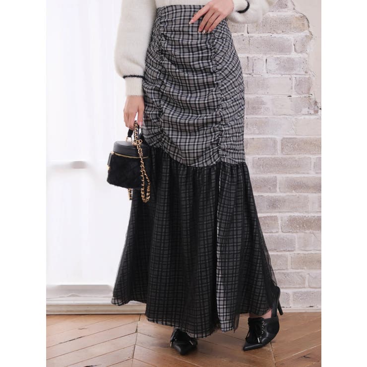 ミックス１ | ギャザーボリュームチュールスカート | LIPSERVICE