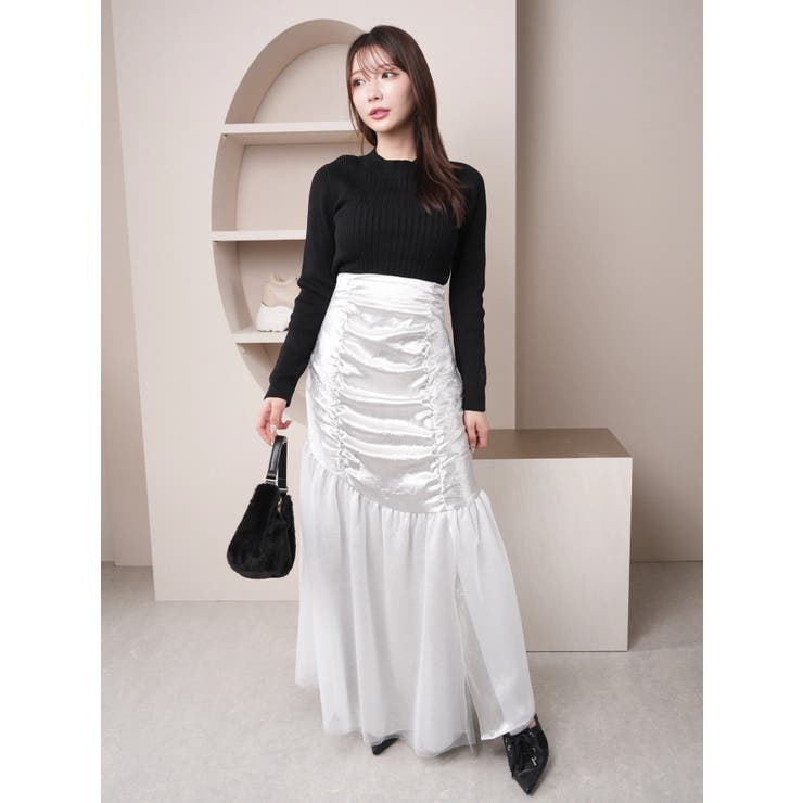 ギャザーボリュームチュールスカート | LIPSERVICE | 詳細画像30 