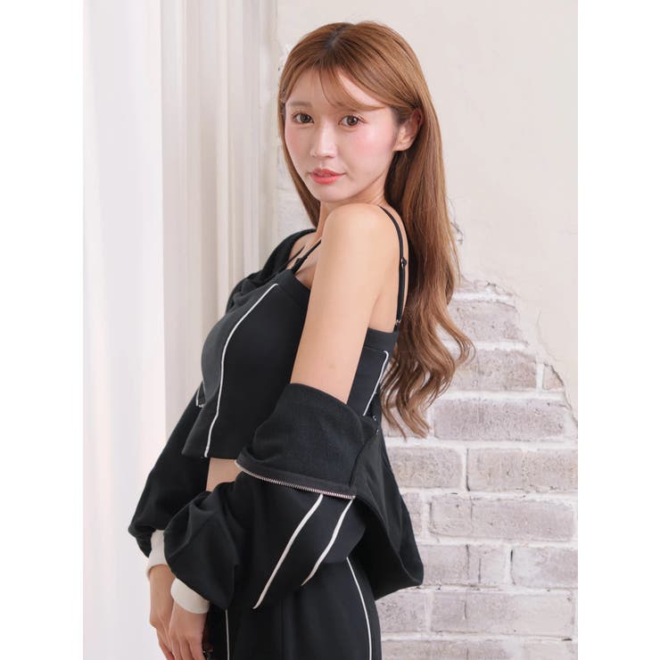 バイカラースウェットアンサンブルパーカー | LIPSERVICE | 詳細画像20 