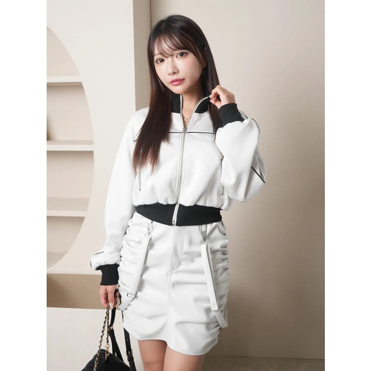 サイドラインギャザートラックスカート | LIPSERVICE | 詳細画像5 