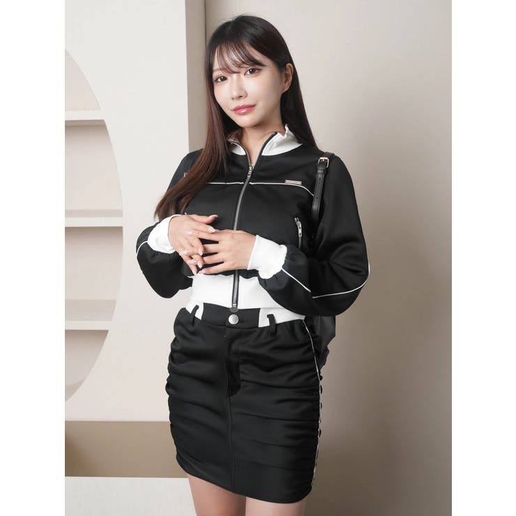 サイドラインギャザートラックスカート | LIPSERVICE | 詳細画像15 