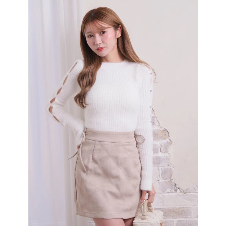 サイドリボンダイヤステッチミニスカート | LIPSERVICE | 詳細画像11 