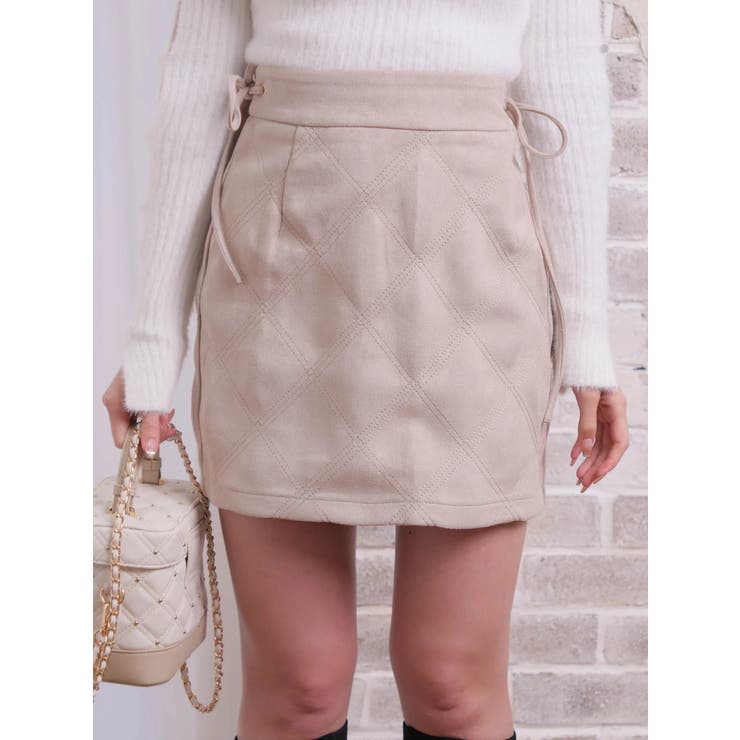 サイドリボンダイヤステッチミニスカート | LIPSERVICE | 詳細画像12 