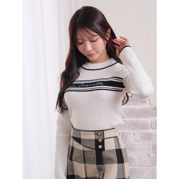 La Coquette ラインリブニット | LIPSERVICE | 詳細画像4 