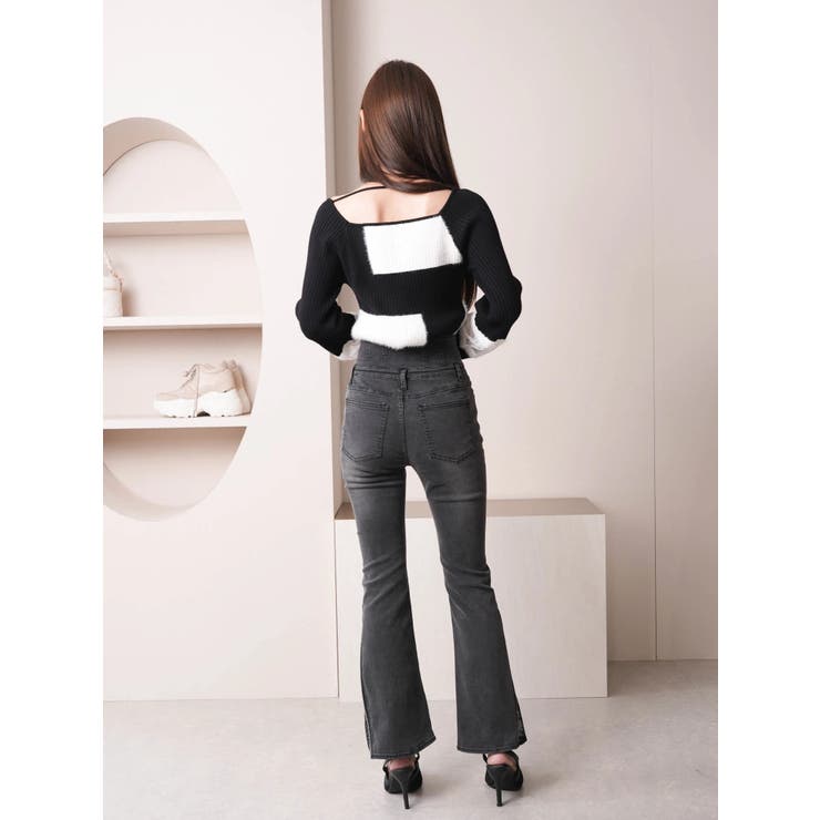 サイドZIPレース2WAYデニムパンツ[品番：LINW0002518