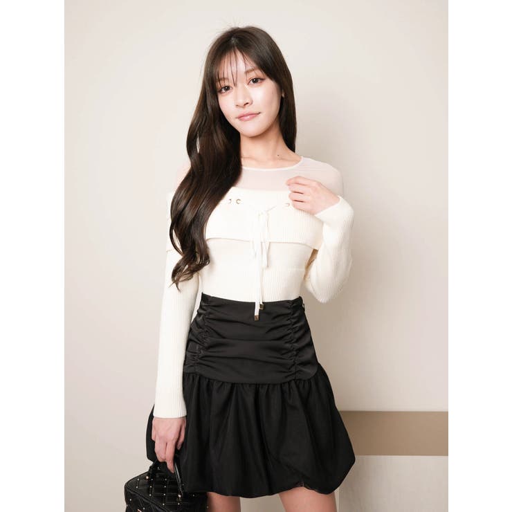 インナーショーパン付チュールバルーンスカート | LIPSERVICE | 詳細画像12 