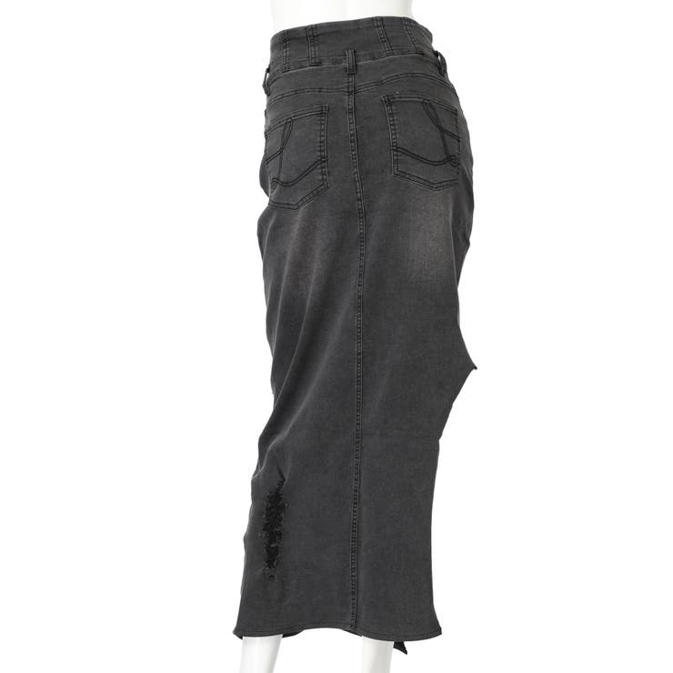 アシメカットロングデニムスカート | LIPSERVICE | 詳細画像18 