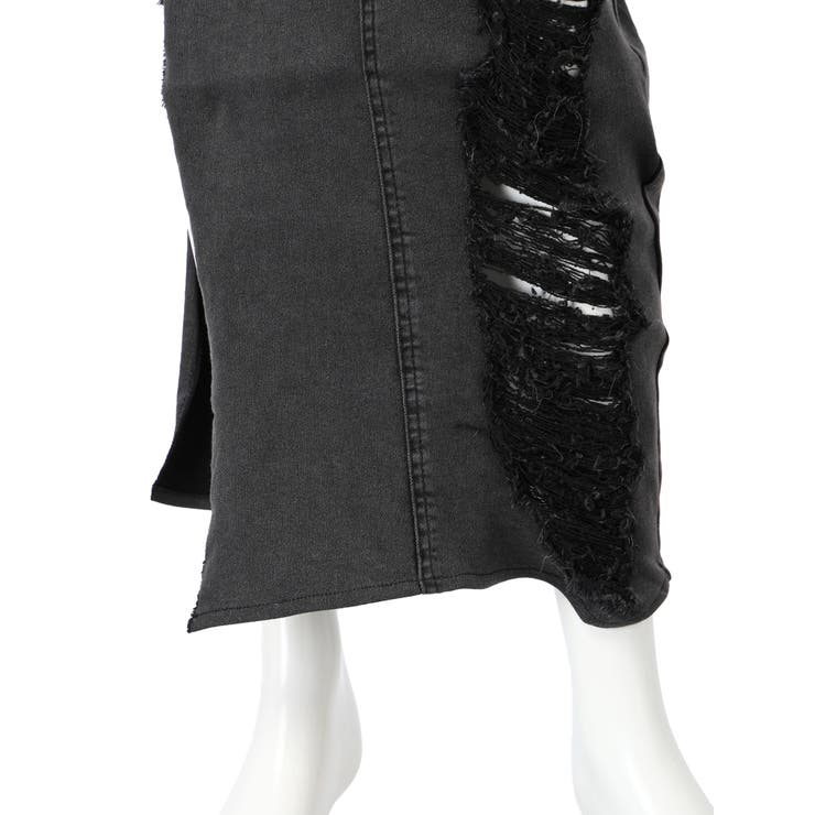 アシメカットロングデニムスカート | LIPSERVICE | 詳細画像22 