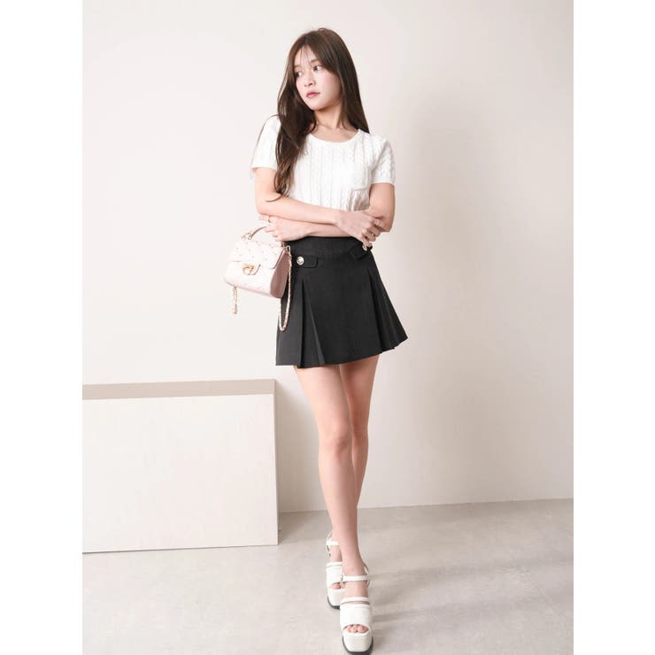 スプリングツイードプリーツスカート | LIPSERVICE | 詳細画像4 