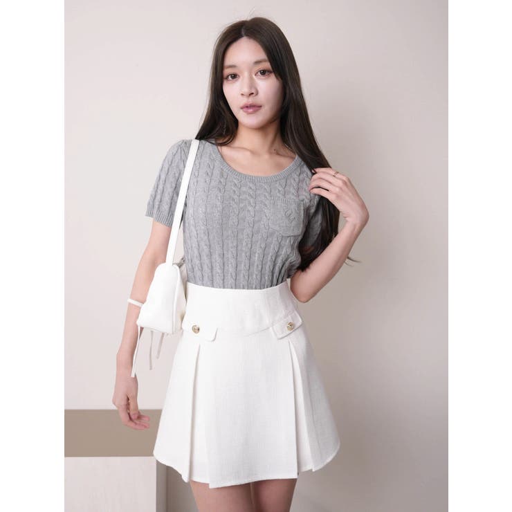 スプリングツイードプリーツスカート | LIPSERVICE | 詳細画像12 