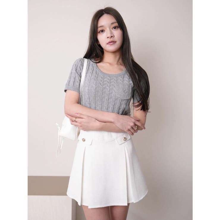 スプリングツイードプリーツスカート | LIPSERVICE | 詳細画像13 