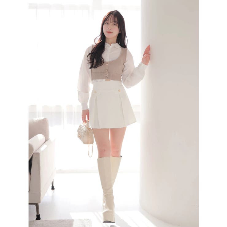 スプリングツイードプリーツスカート | LIPSERVICE | 詳細画像15 