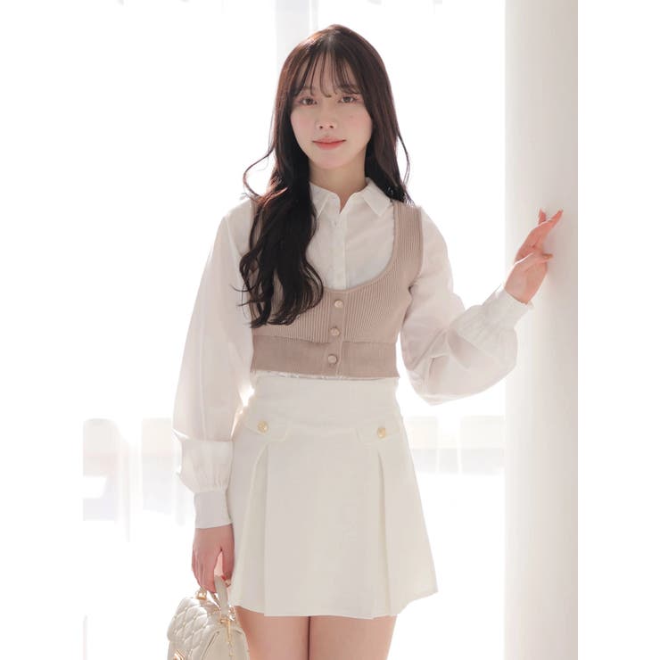 スプリングツイードプリーツスカート | LIPSERVICE | 詳細画像16 