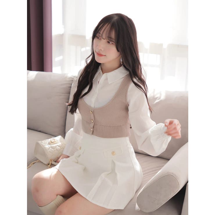 スプリングツイードプリーツスカート | LIPSERVICE | 詳細画像22 