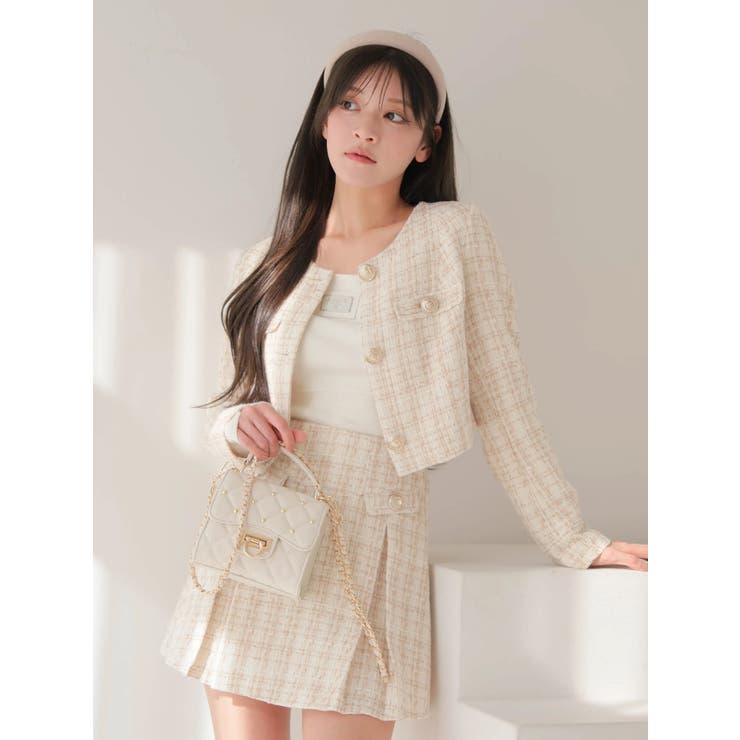 スプリングツイードプリーツスカート | LIPSERVICE | 詳細画像25 