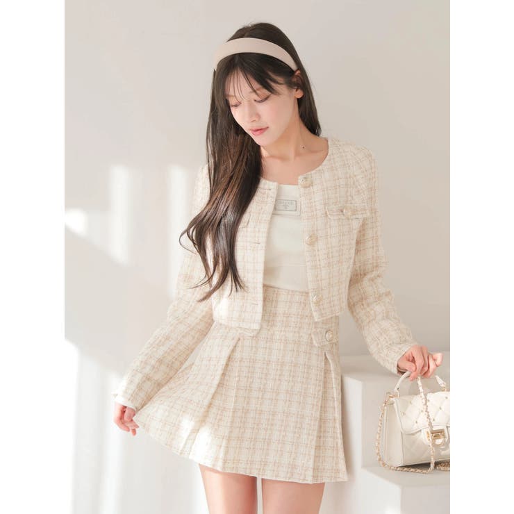 スプリングツイードプリーツスカート | LIPSERVICE | 詳細画像27 