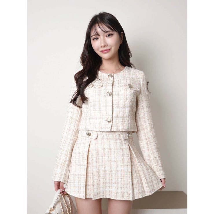 スプリングツイードプリーツスカート | LIPSERVICE | 詳細画像32 