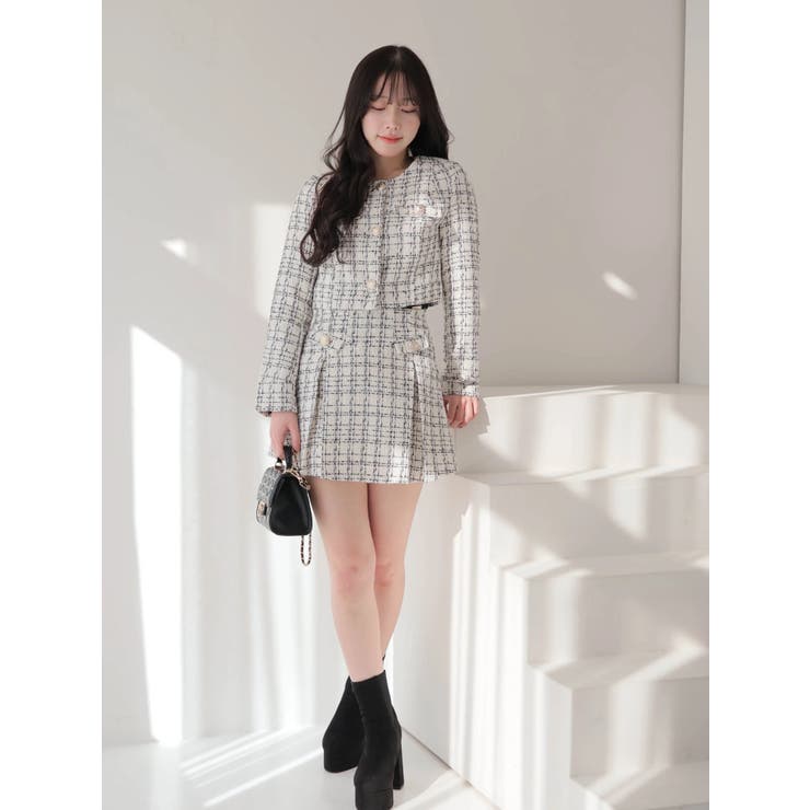 スプリングツイードプリーツスカート | LIPSERVICE | 詳細画像49 