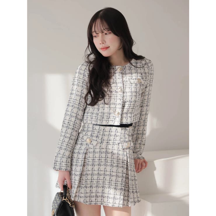 スプリングツイードプリーツスカート | LIPSERVICE | 詳細画像50 