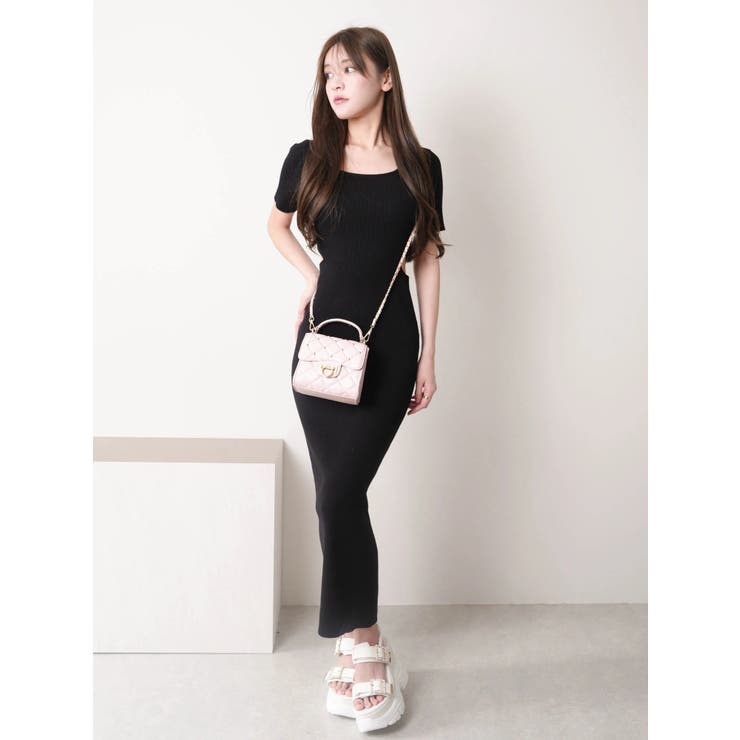 マルチボーダーカットアウトロングワンピース | LIPSERVICE | 詳細画像5 