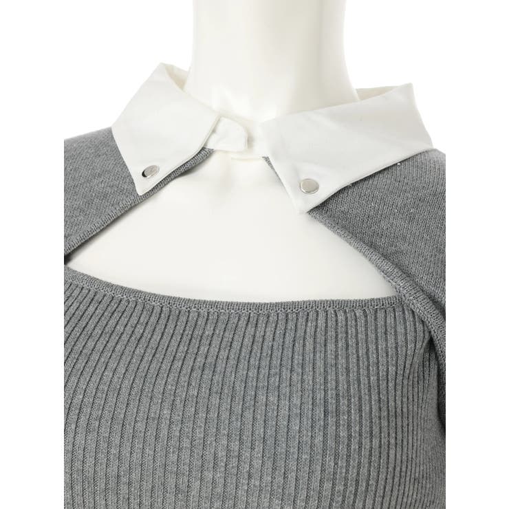 デコルテオープンフレアニットワンピース | LIPSERVICE | 詳細画像49 