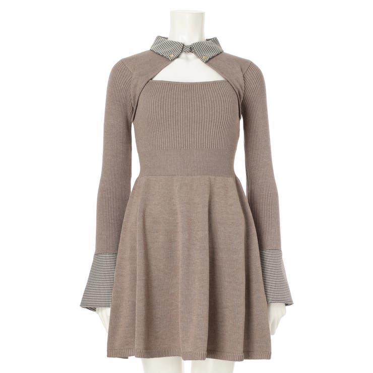 デコルテオープンフレアニットワンピース | LIPSERVICE | 詳細画像54 