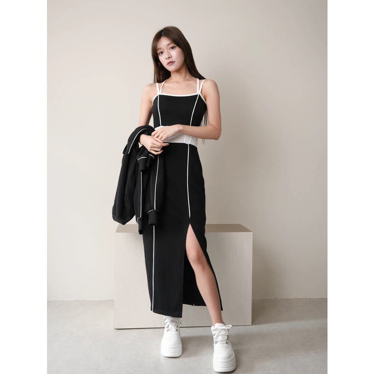 ラメスウェットキャミワンピース | LIPSERVICE | 詳細画像1 