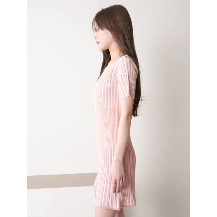 マルチパターンハーフスリーブニットワンピース | LIPSERVICE | 詳細画像13 