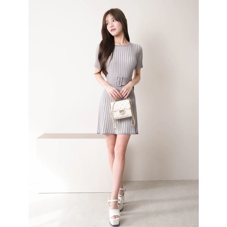 マルチパターンハーフスリーブニットワンピース | LIPSERVICE | 詳細画像17 