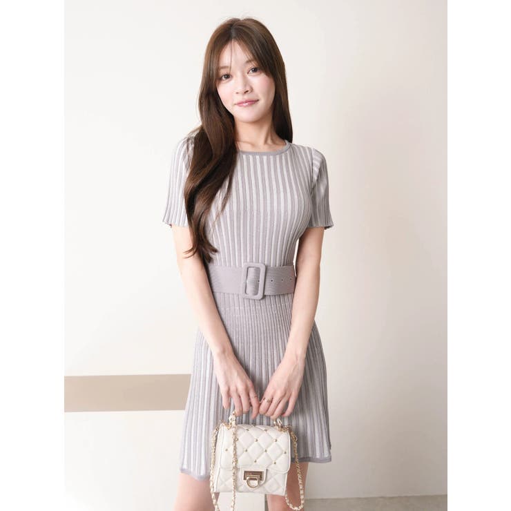 マルチパターンハーフスリーブニットワンピース | LIPSERVICE | 詳細画像18 