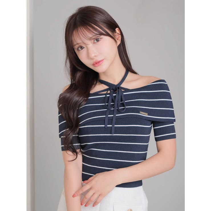 ワイドオフショルストラップニット | LIPSERVICE | 詳細画像1 