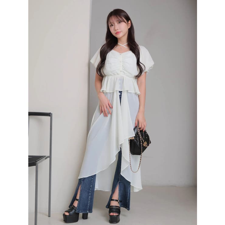 2wayオフショルロングトップス | LIPSERVICE | 詳細画像1 