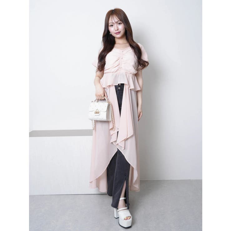 ピンク | 2wayオフショルロングトップス | LIPSERVICE