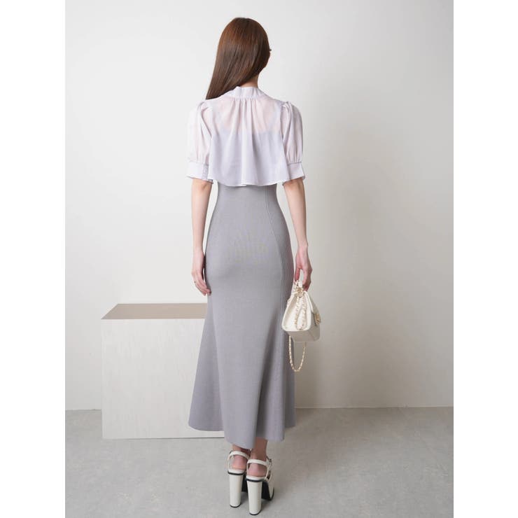 シアーブラウスレイヤードニットキャミワンピース | LIPSERVICE | 詳細画像23 