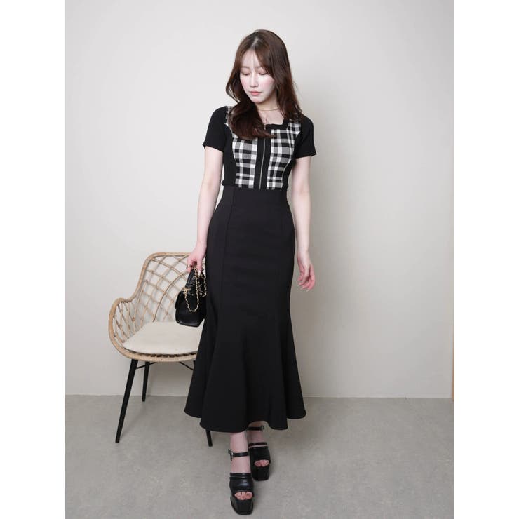 バックスピンドルストレッチマーメイドスカート | LIPSERVICE | 詳細画像17 