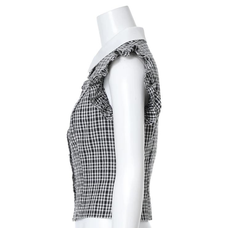 デコルテオープンフリルスリーブブラウス | LIPSERVICE | 詳細画像26 