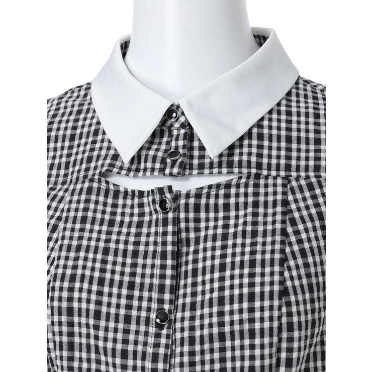 デコルテオープンフリルスリーブブラウス | LIPSERVICE | 詳細画像27 