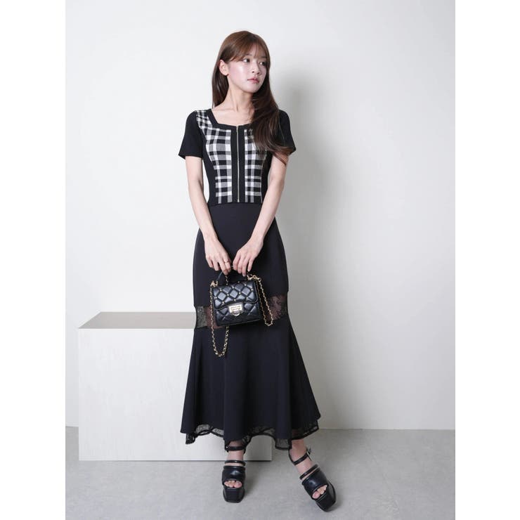 フロントZIPチェックジャガードニット | LIPSERVICE | 詳細画像13 