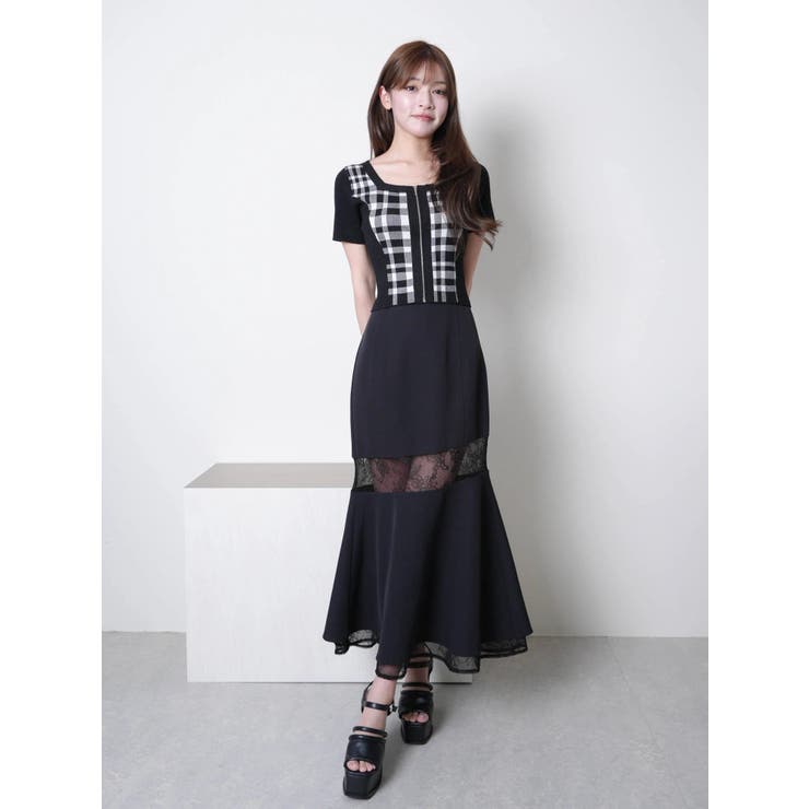 フロントZIPチェックジャガードニット | LIPSERVICE | 詳細画像14 