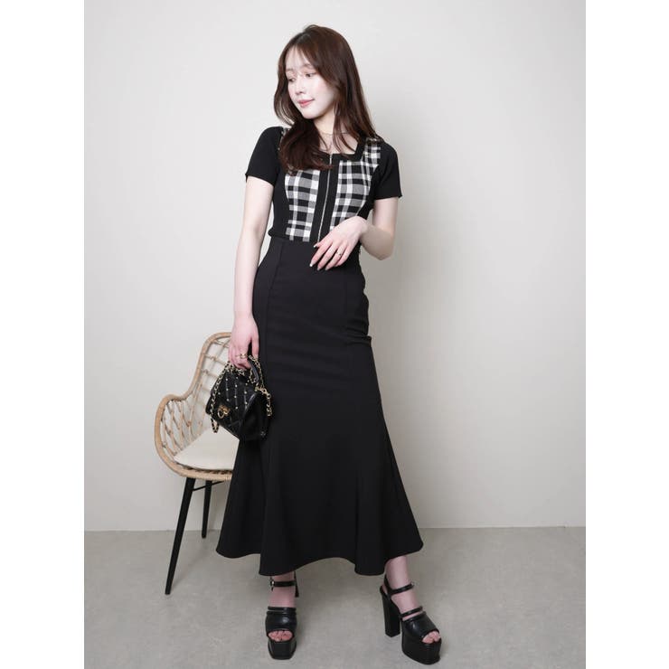 フロントZIPチェックジャガードニット | LIPSERVICE | 詳細画像27 