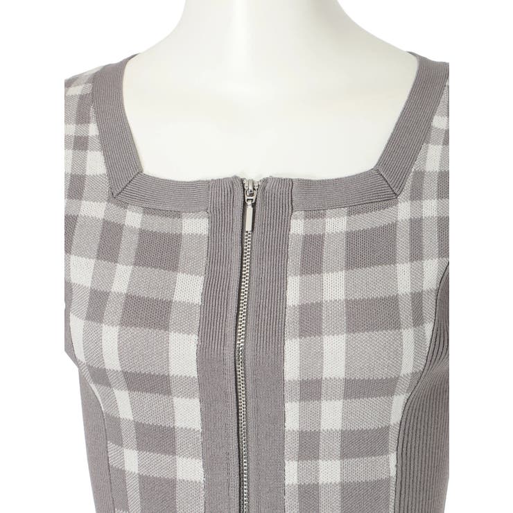 フロントZIPチェックジャガードニット | LIPSERVICE | 詳細画像46 