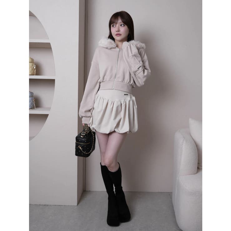 ファーフードスウェットパーカー | LIPSERVICE | 詳細画像2 